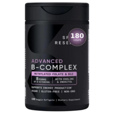 Viên Uống Vitamin B Tổng Hợp Sports Research Advanced B-Complex with Methylated Folate & B12 – Hộp 180 Viên