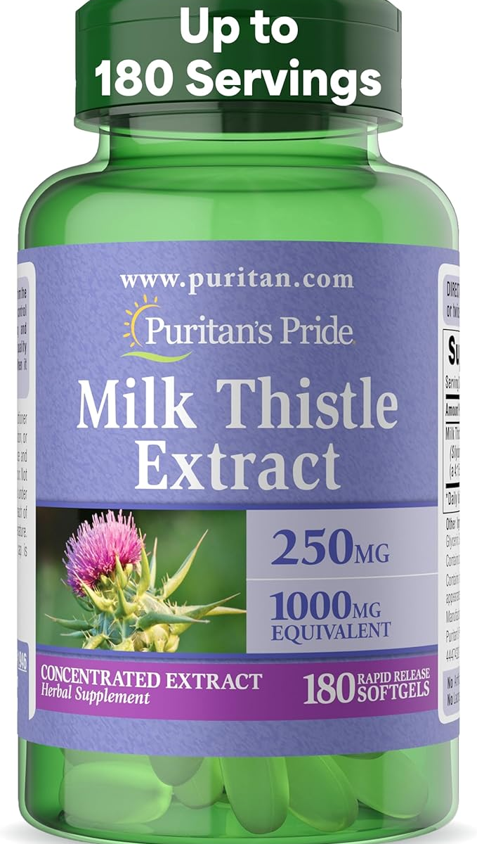 Viên Uống Puritan’s Pride Milk Thistle Hỗ Trợ Chức Năng Gan - Hộp 180 Viên