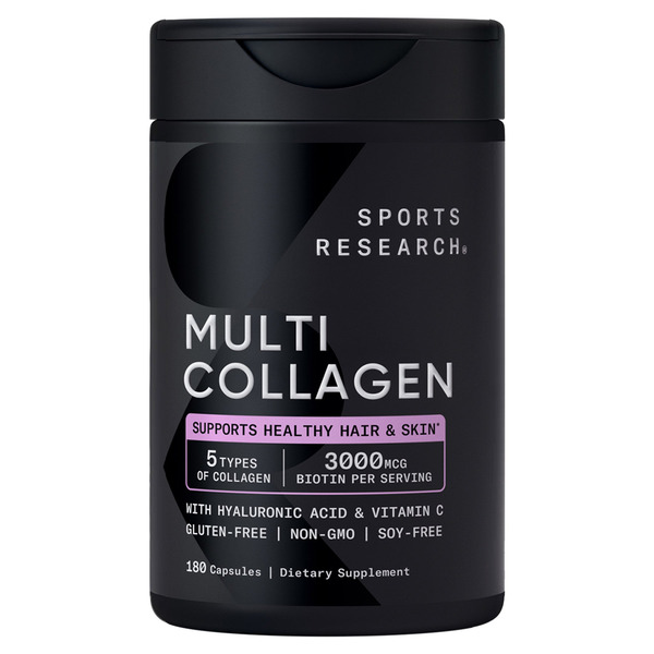 Viên Uống Sports Research Multi Collagen Complex – Hộp 180 Viên
