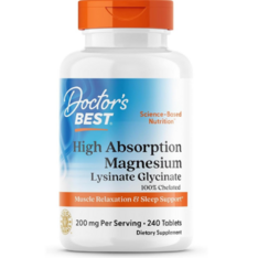 Viên uống Doctor’s Best High Absorption Magnesium with Bioperine – Hộp 240 Viên