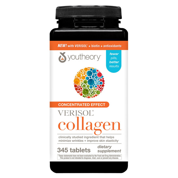 Viên Uống Youtheory Concentrated Collagen With Verisol – Hộp 345 viên