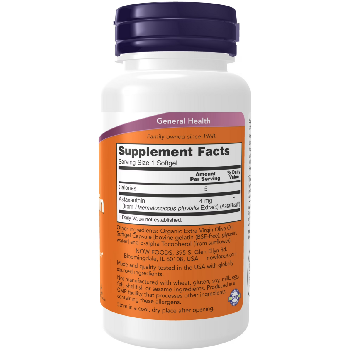 Viên Uống NOW Astaxanthin 4 mg – Hộp 90 Viên