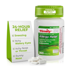 Viên Uống Dị Ứng Timely Allergy Relief Cetirizine HCl 10mg – Chai 365 Viên