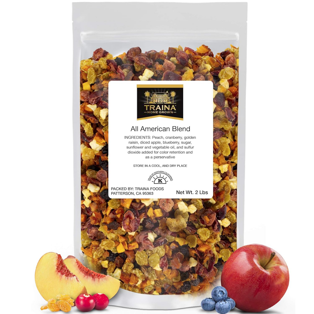 Trái Cây Sấy Trộn Traina Home Grown All American Dried Fruit Blend – Túi 907g