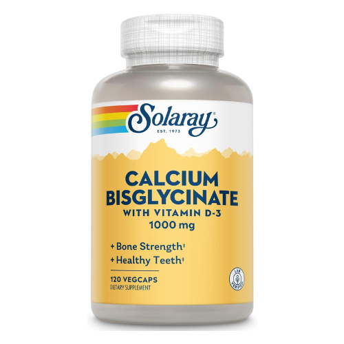 Viên Uống Solaray Calcium Bisglycinate 1000mg With Vitamin D3 – Hộp 120 Viên