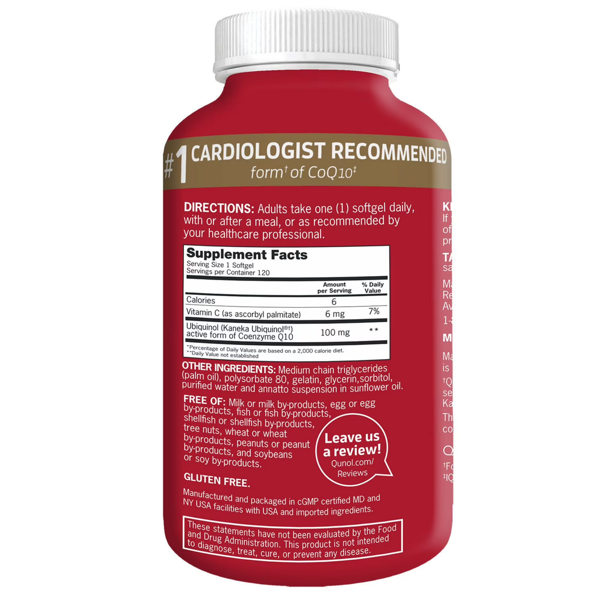 Viên Uống Qunol Mega CoQ10 Ubiquinol 100 mg – Hộp 120 Viên