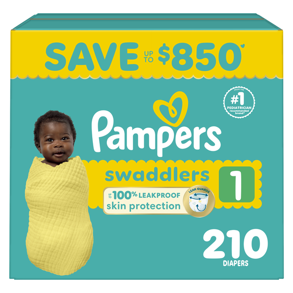 Pampers Swaddlers Newborn Diapers Size 1