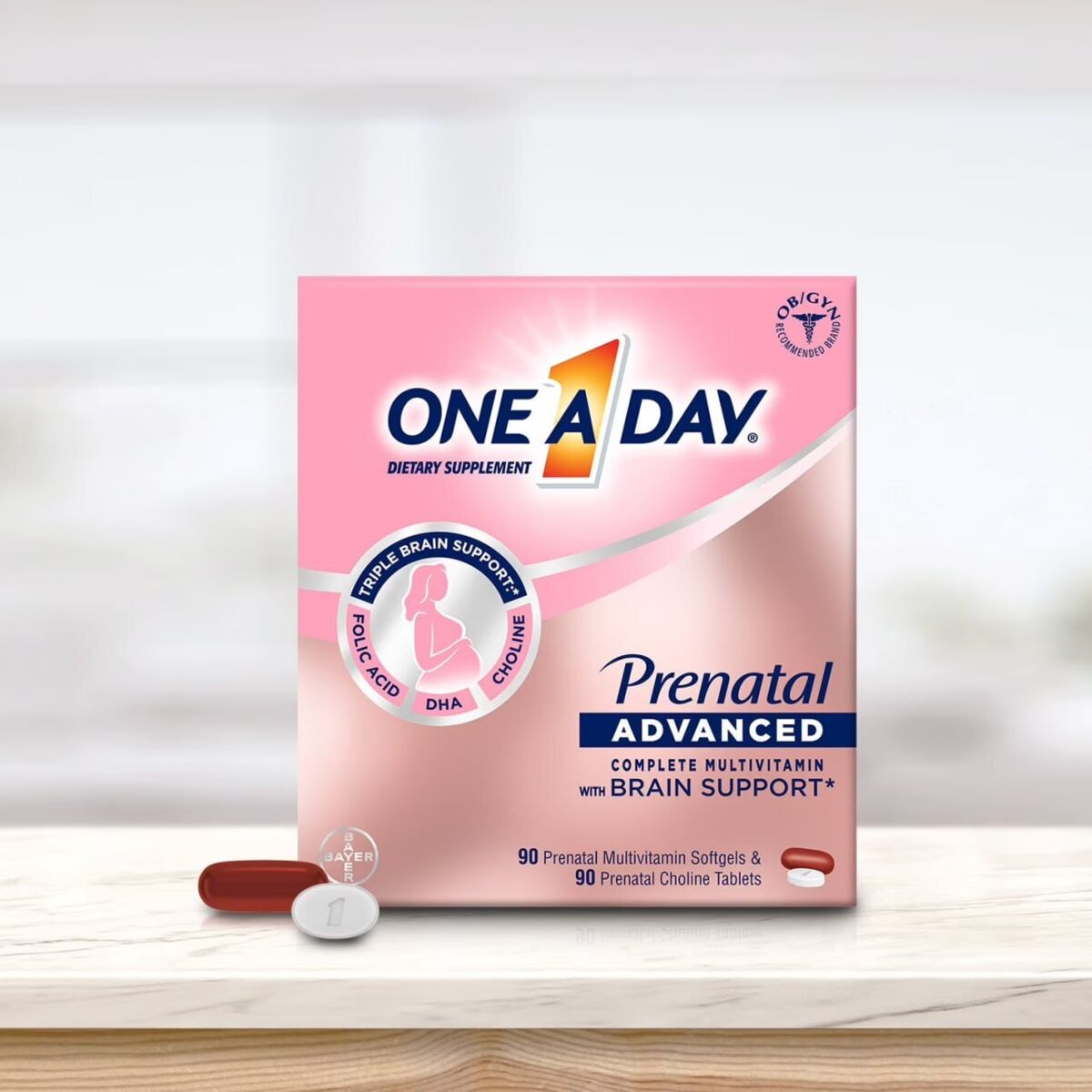Viên Uống Vitamin Tổng Hợp & Choline One A Day Women’s Prenatal Advanced Vitamins with Choline – Hộp 180 Viên