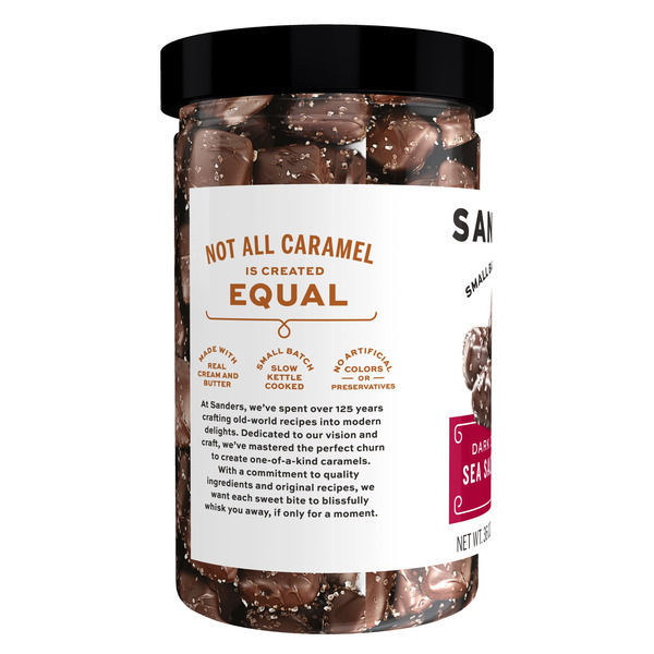 Kẹo Socola Sanders Fine Chocolatiers Dark Chocolate Sea Salt Caramels – Hộp 1.02kg