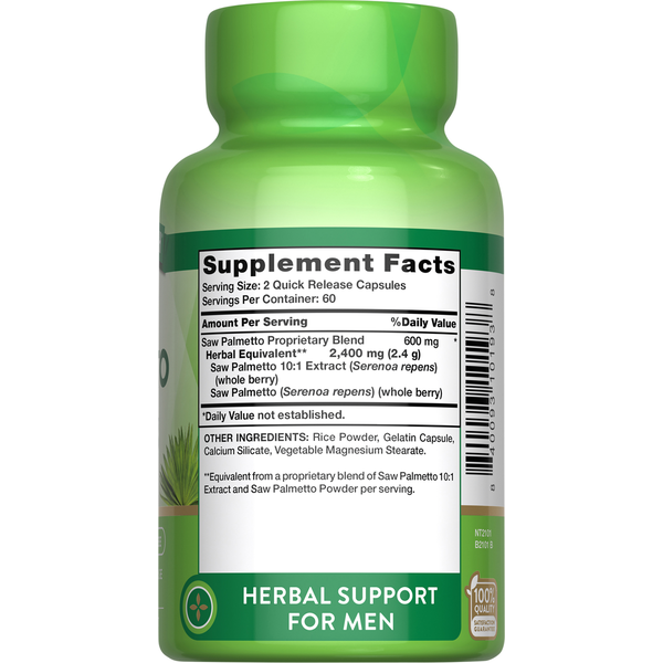 Viên Uống Nature’s Truth Saw Palmetto Dietary Supplement Capsules – Hộp 120 Viên