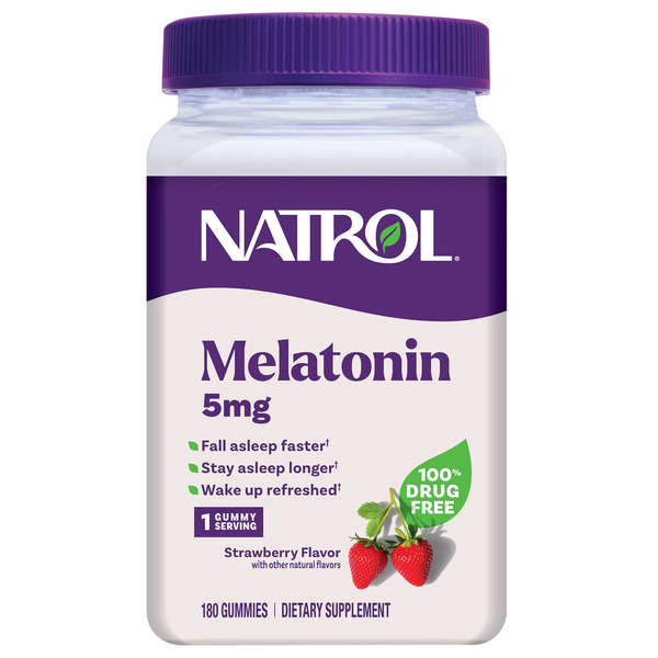 Kẹo Dẻo Hỗ Trợ Giấc Ngủ Natrol Melatonin 5mg – Hộp 180 Viên