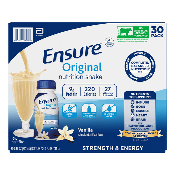 Sữa Nước Ensure Original Nutrition Shake Vanilla – Thùng 30 Chai x 8 Oz