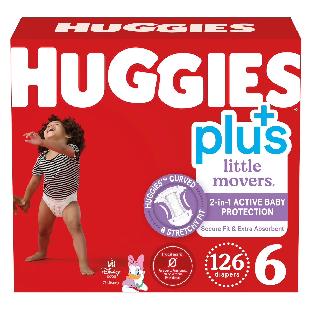 Tã Huggies Plus Diapers Size 6 (35+ lbs) – 126 Miếng