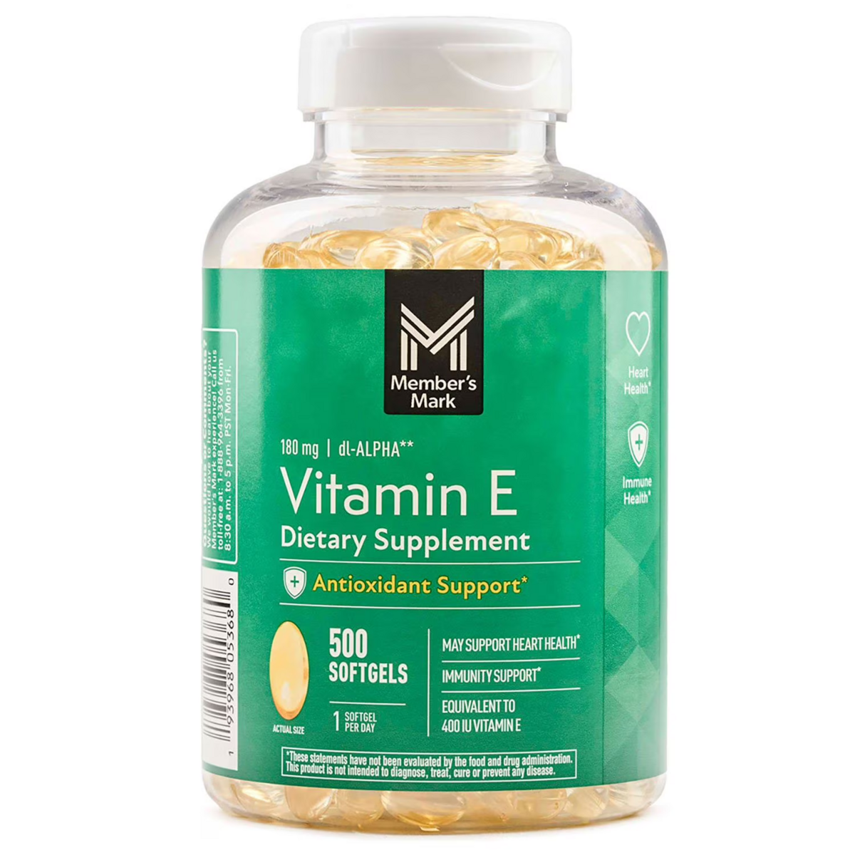 Viên Uống Vitamin E Member's Mark – Hộp 500 Viên