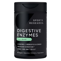 Viên Uống Sports Research Digestive Enzymes with Probiotics & Ginger – Hộp 90 Viên