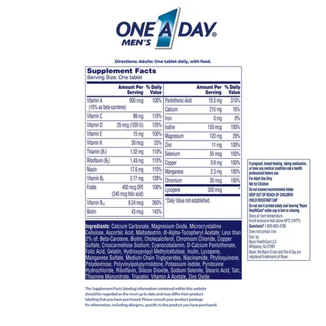 Viên Uống Vitamin Tổng Hợp One A Day Men’s Health Formula Multivitamin – Hộp 300 Viên