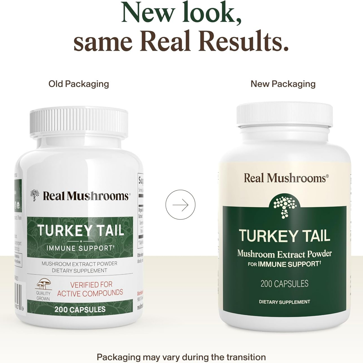 Viên Uống Chiết Xuất Nấm Vân Chi Hữu Cơ Real Mushrooms Organic Turkey Tail Capsules – Hộp 200 viên