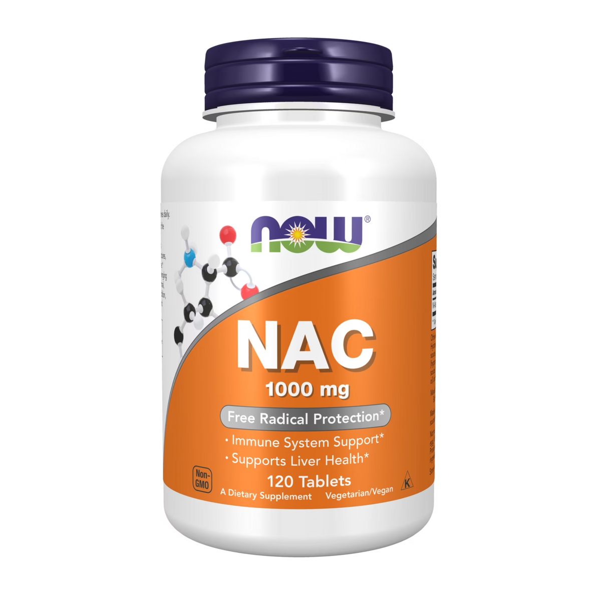 Viên Uống NAC NOW Supplements NAC (N-Acetyl Cysteine) 1000mg – Hộp 120 Viên