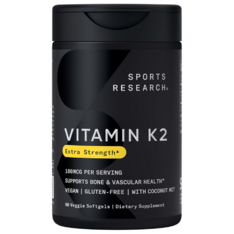 Viên Uống Sports Research Vitamin K2 MK7 180mcg – Hộp 60 Viên