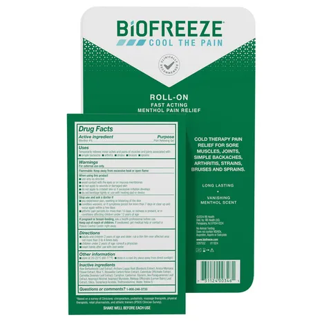 Chai Lăn Giảm Đau Biofreeze Pain Relief Roll-On - Set 2 Chai x 3 Oz