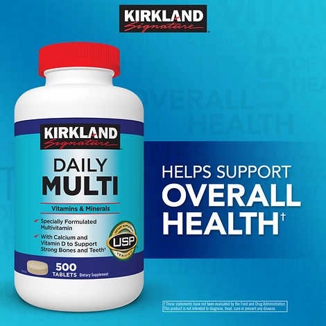 Viên Uống Bổ Sung Vitamin Tổng Hợp Kirkland Signature Daily Multi – Hộp 500 Viên
