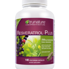 Viên Uống Hỗ Trợ Tim Mạch Trunature Resveratrol Plus 250 mg – Hộp 140 Viên