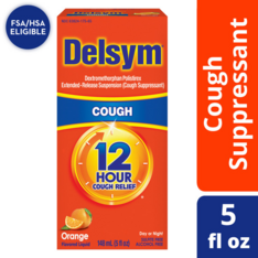Siro Giảm Ho Delsym Adult Cough Suppressant Liquid Vị Cam – Chai 5 Oz