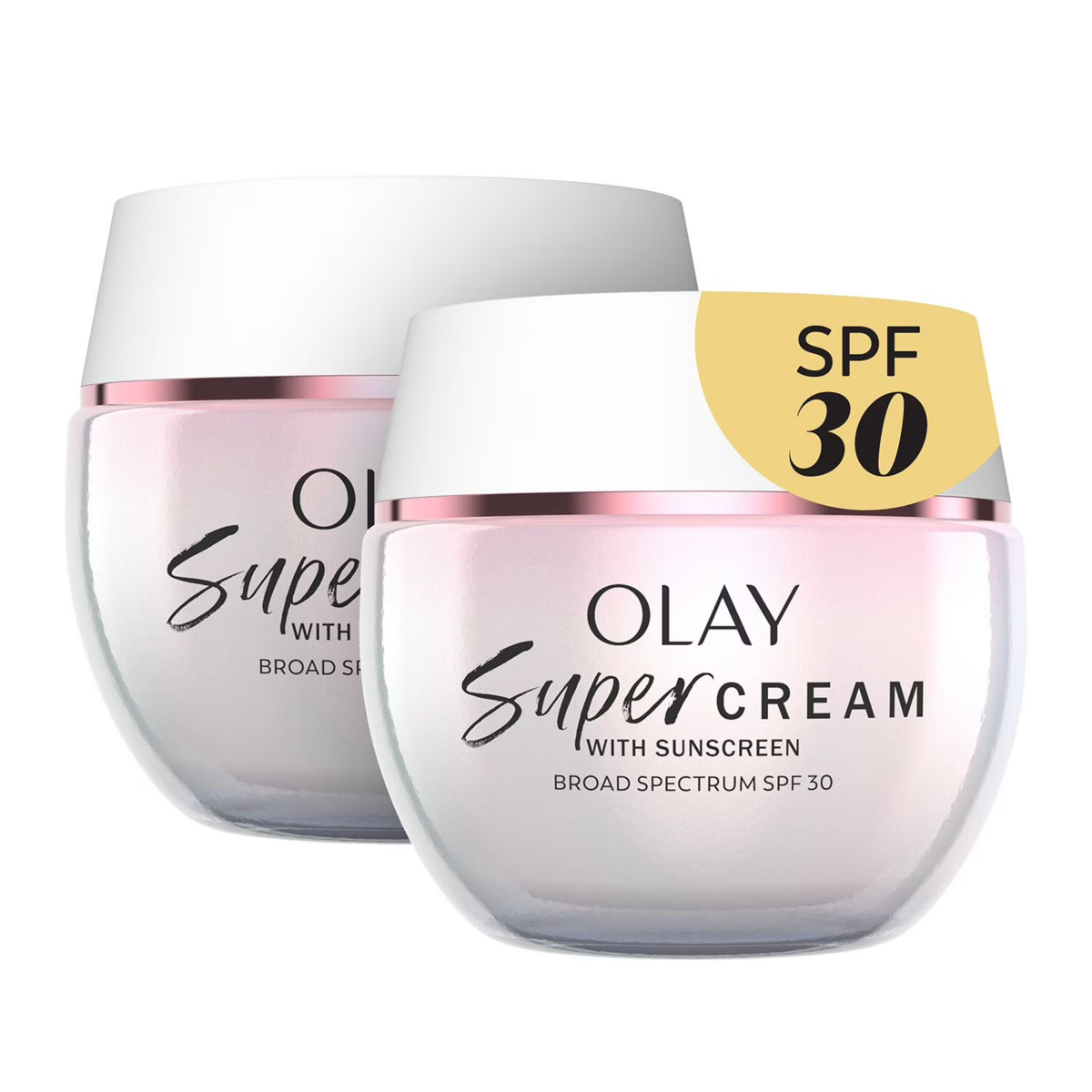 Kem Dưỡng Da Tích Hợp Chống Nắng Olay Super Cream with Sunscreen SPF 30 – Set 2 Hũ x 1.7 Oz