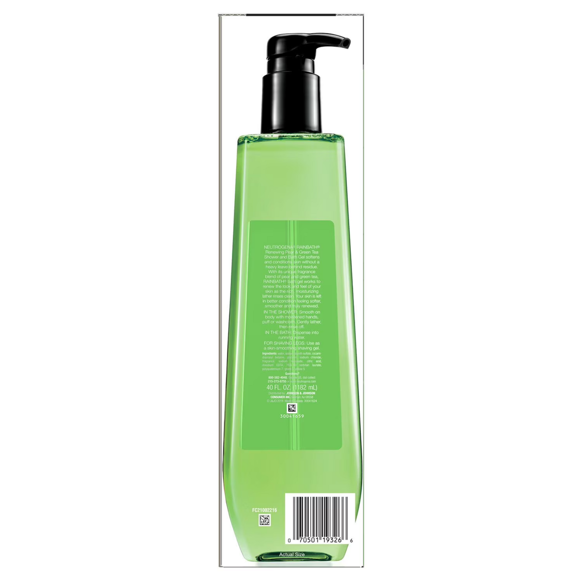 Sữa Tắm Neutrogena Rainbath Renewing Shower & Bath Gel Pear & Green Tea Hương Lê Chín & Trà Xanh – Chai 40 fl oz