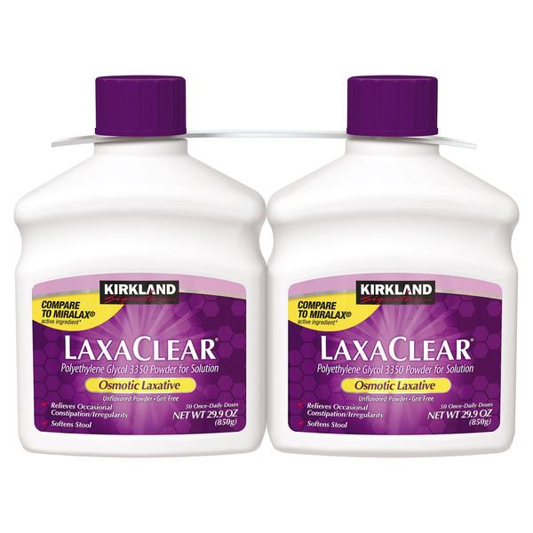 Bột Hỗ Trợ Nhuận Tràng Kirkland Signature LaxaClear Powder - Set 2 Chai x 29.9 Oz