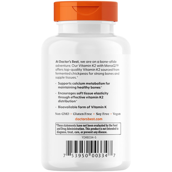Viên Uống Doctor’s Best Natural Vitamin K2 MK-7 With MenaQ7 100 mcg – Hộp 60 viên