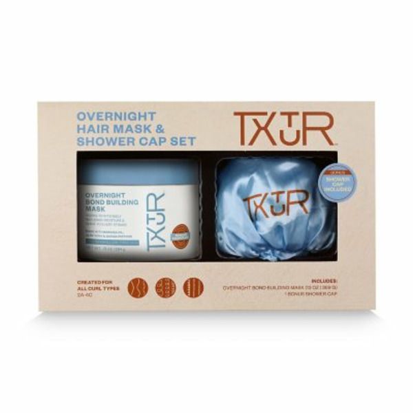 Mặt Nạ Tái Tạo Liên Kết Tóc Qua Đêm Kèm Mũ Ngủ TXTUR Overnight Bond Building Mask + Sleeping Cap Kit - Hộp 369g