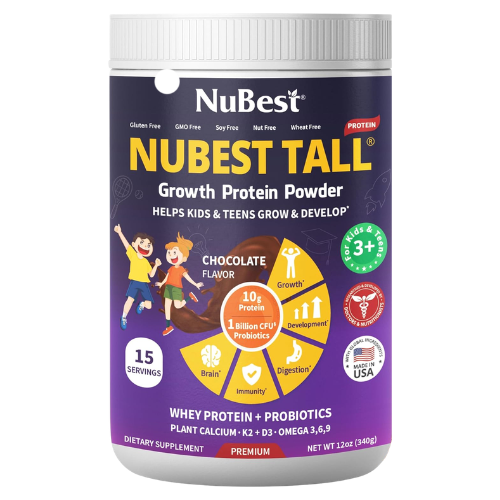 Bột Protein Vị Socola NuBest Tall Growth Protein Powder Chocolate – Hộp 12 Oz