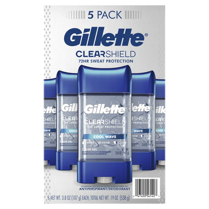 Lăn Khử Mùi Gillette Antiperspirant Deodorant for Men Cool Wave - Hộp 5 Thanh