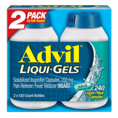 Viên Uống Giảm Đau Hạ Sốt Advil Pain Reliever & Fever Reducer - Set 2 Hộp x 120 Viên