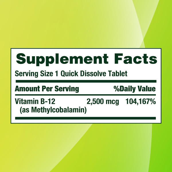 Viên Uống Nature’s Bounty Quick Dissolve B12 - Hộp 300 viên