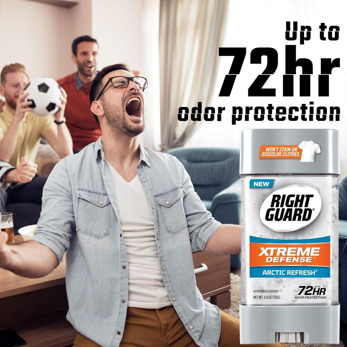 Gel Khử Mùi Và Ngăn Mồ Hôi Nam Right Guard Xtreme Defense Arctic Refresh – Bộ 6 Cây x 4 Oz