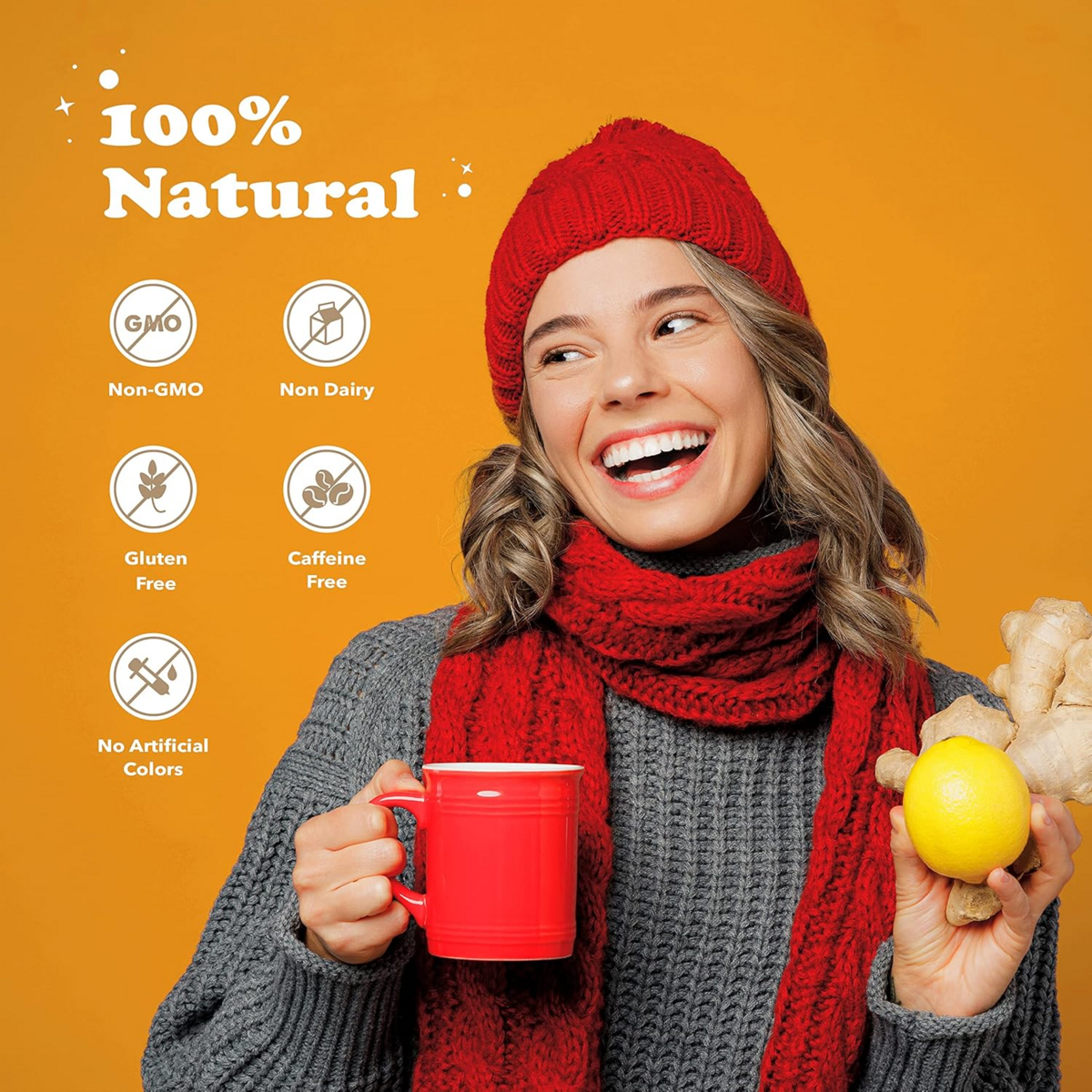Trà Gừng Mật Ong Vị Chanh Pocas Instant Honey Ginger Tea Lemon Flavor – Set 2 Hộp x 20 gói