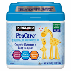 Sữa Bột Công Thức Kirkland Signature Dual HMO Non-GMO ProCare Infant Formula – Lon 42 Oz 