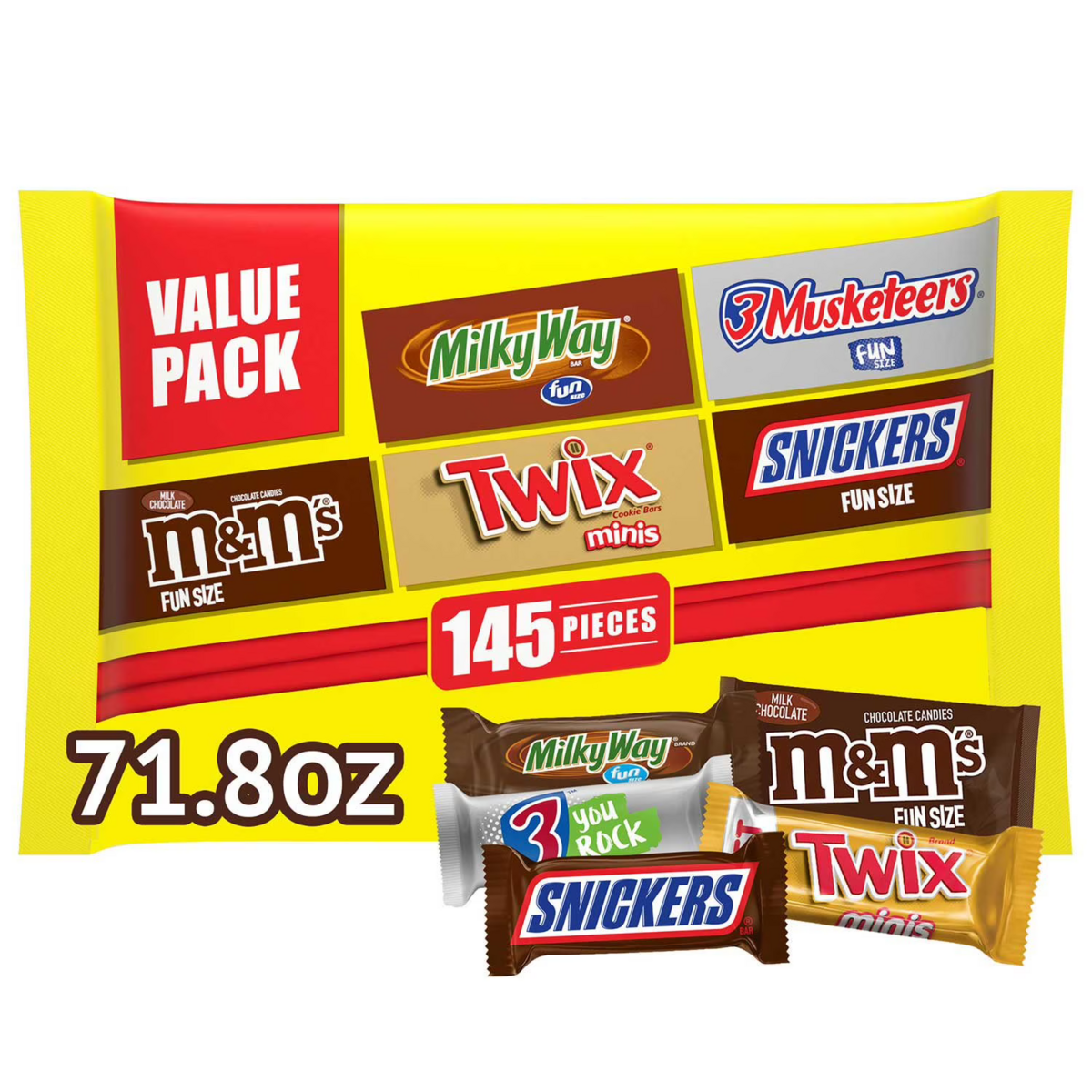Kẹo Socola Tổng Hợp Mars Milk Chocolate Variety Pack – Túi 145 viên