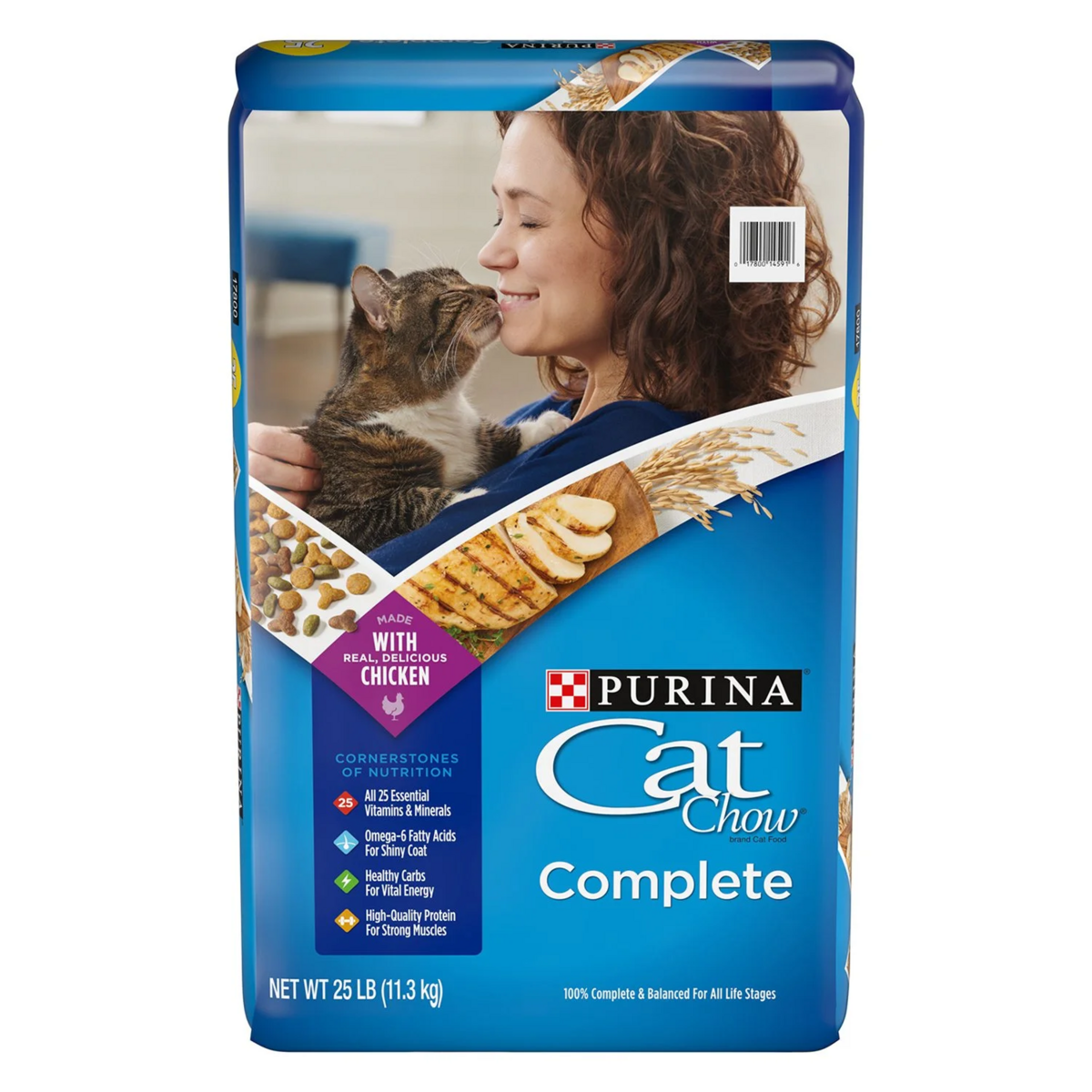 Thức Ăn Hạt Cho Mèo Purina Cat Chow Complete Vị Gà – Túi 11,3 kg