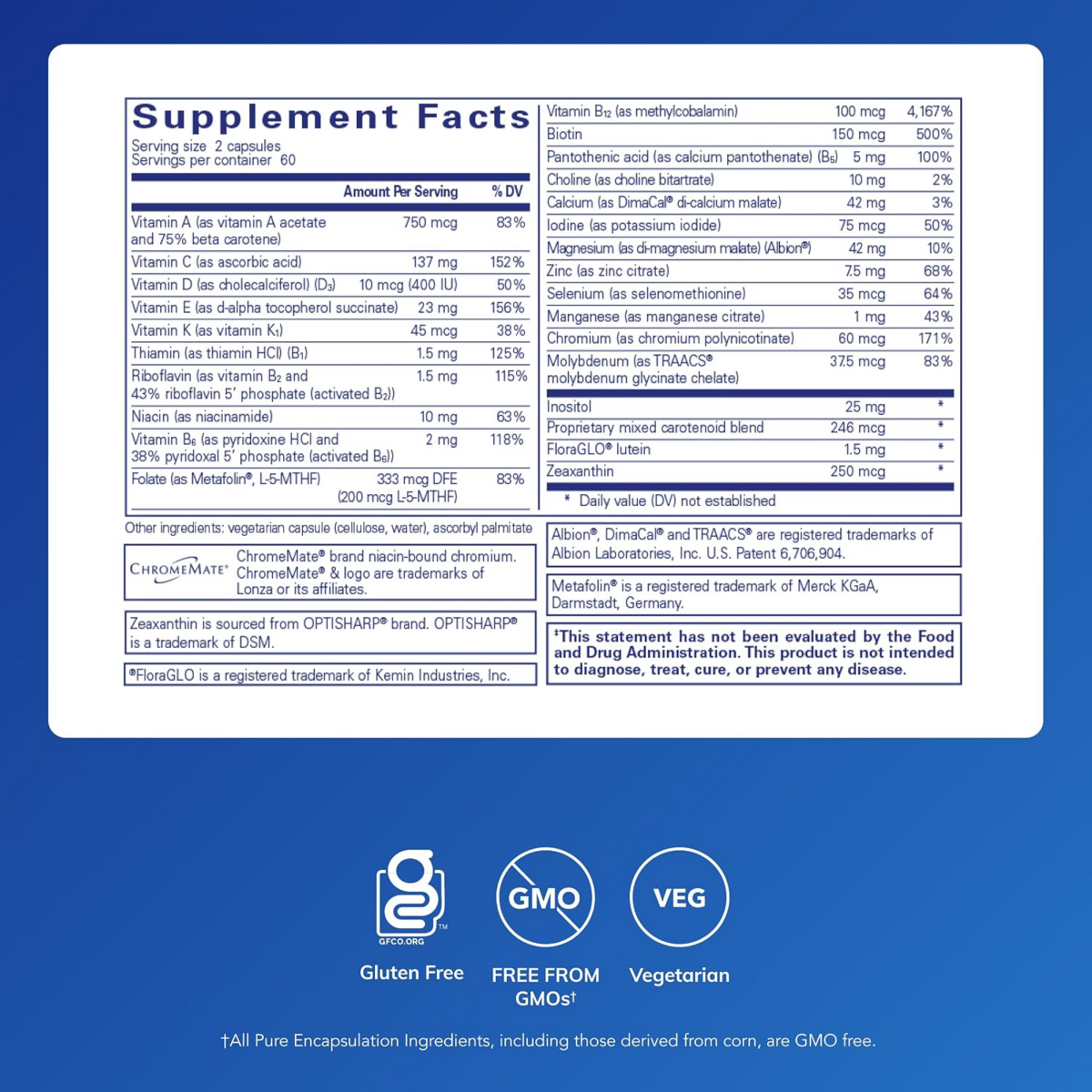 Viên Uống Vitamin Tổng Hợp Dành Cho Trẻ Em & Thanh Thiếu Niên Pure Encapsulations Junior Nutrients – Hộp 120 Viên