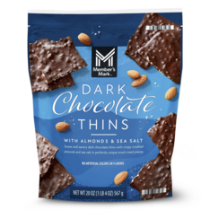 Kẹo Socola Member's Mark Dark Chocolate Thins with Almonds & Sea Salt - Túi 567g