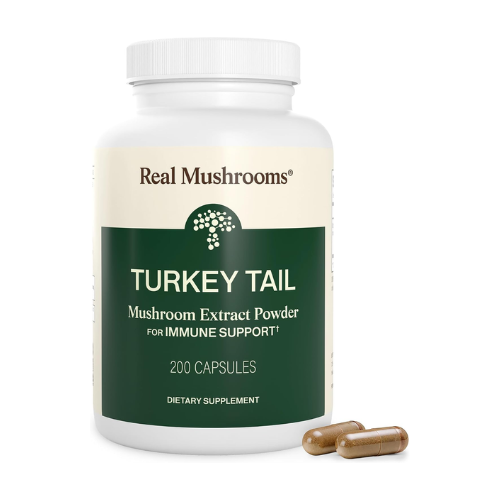 Viên Uống Chiết Xuất Nấm Vân Chi Hữu Cơ Real Mushrooms Organic Turkey Tail Capsules – Hộp 200 viên