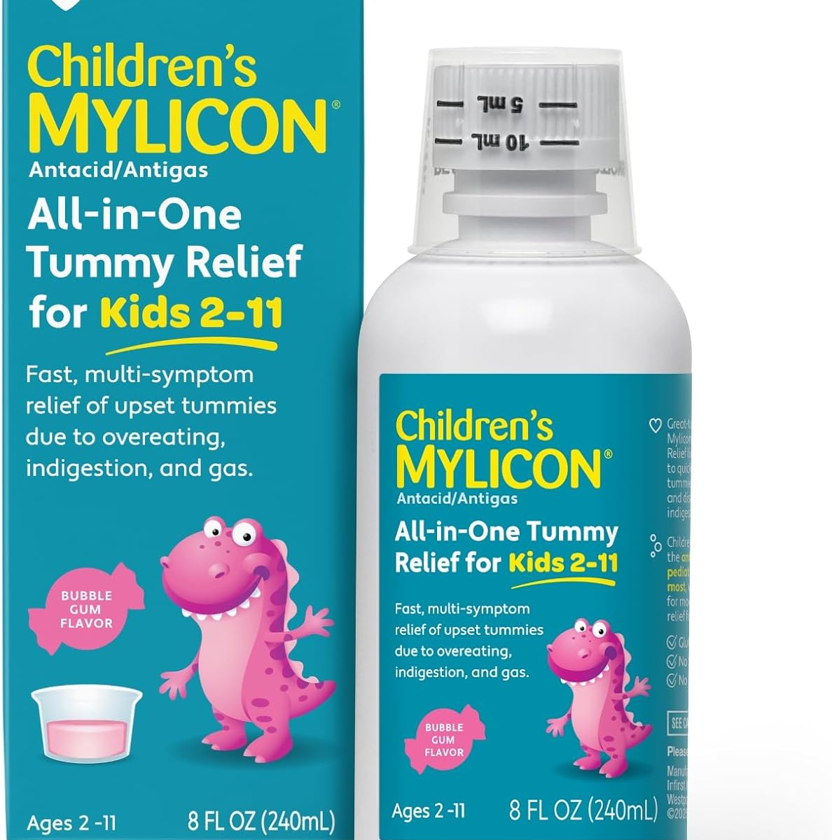 Nước Uống Hỗ Trợ Tiêu Hóa Dành Cho Trẻ Em Mylicon Children’s Tummy Relief Gas Drops Bubble Gum Flavor – Chai 8 Oz