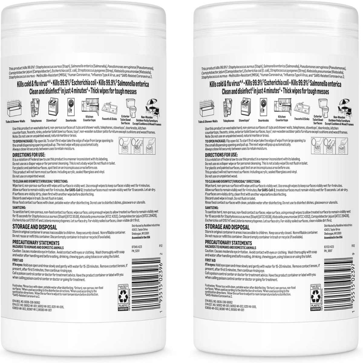 Khăn Lau Khử Khuẩn Amazon Basics Disinfecting Wipes Hương Chanh & Hương Thơm Tươi Mát – Thùng 12 Hộp x 85 Tờ