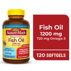 Viên Uống Dầu Cá Omega-3 Nature Made Fish Oil 1200mg One Per Day – Hộp 120 Viên