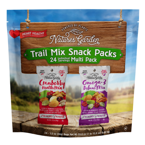 Gói Hạt Trái Cây Nature’s Garden Trail Mix Snack Packs - Hộp 24 Gói