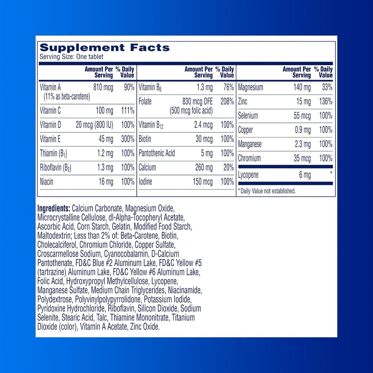 Viên Uống One A Day Men’s Pre-Conception Health Multivitamin – Hộp 30 Viên