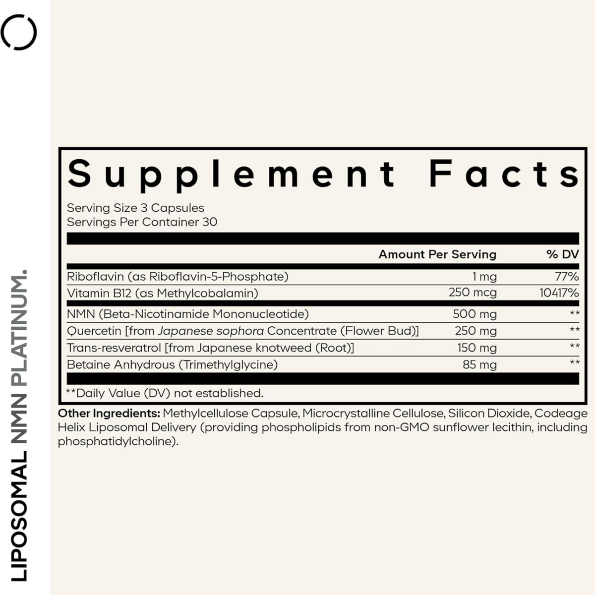 Viên Uống Codeage NMN Nicotinamide Mononucleotide + Resveratrol – Hộp 90 Viên